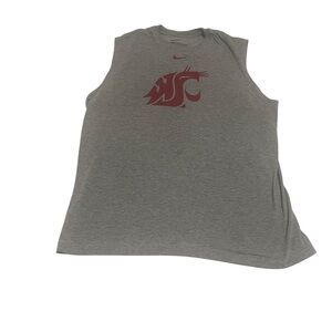 Nike Tank Top Men Large Gray Lightweight Athletic Sports Washington StateCougars